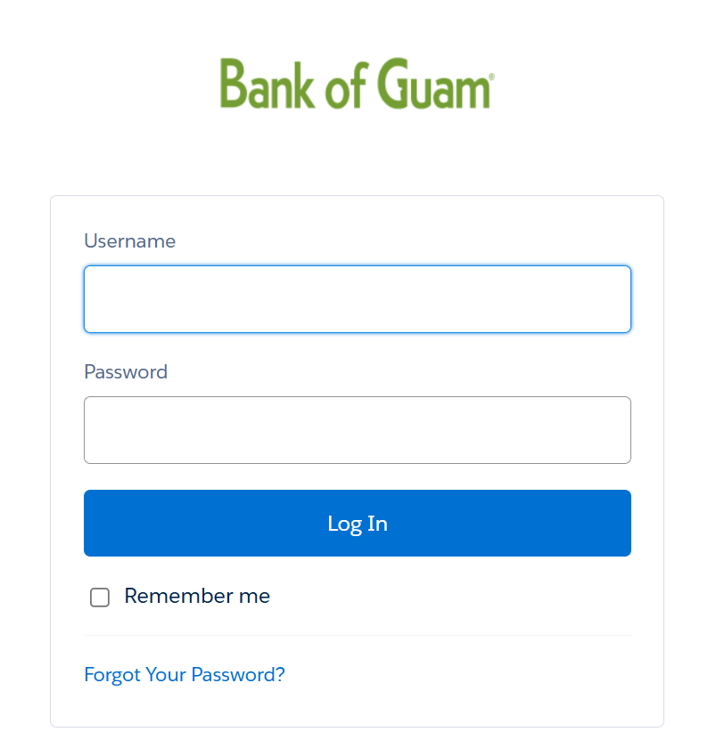 Bank of Guam Salesforce instance