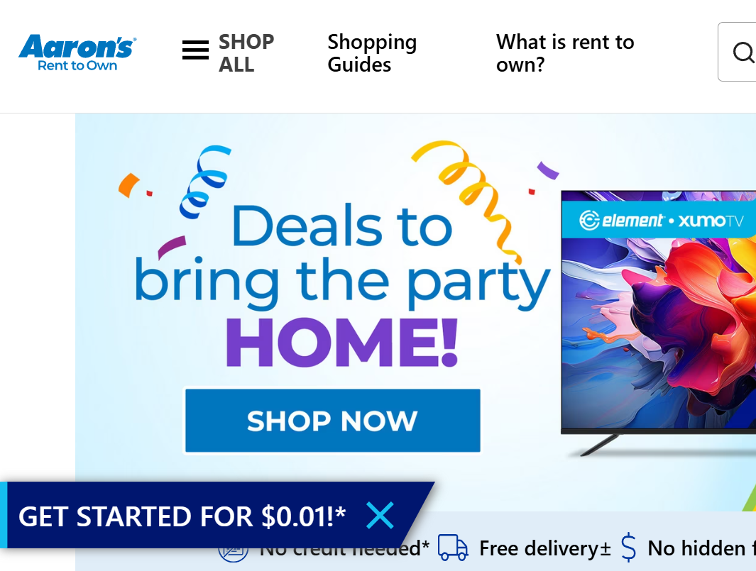 Aaron's storefront on Agentforce Commerce Cloud