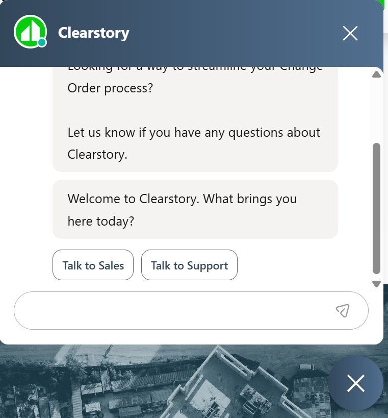 Clearstory HubSpot chat widget