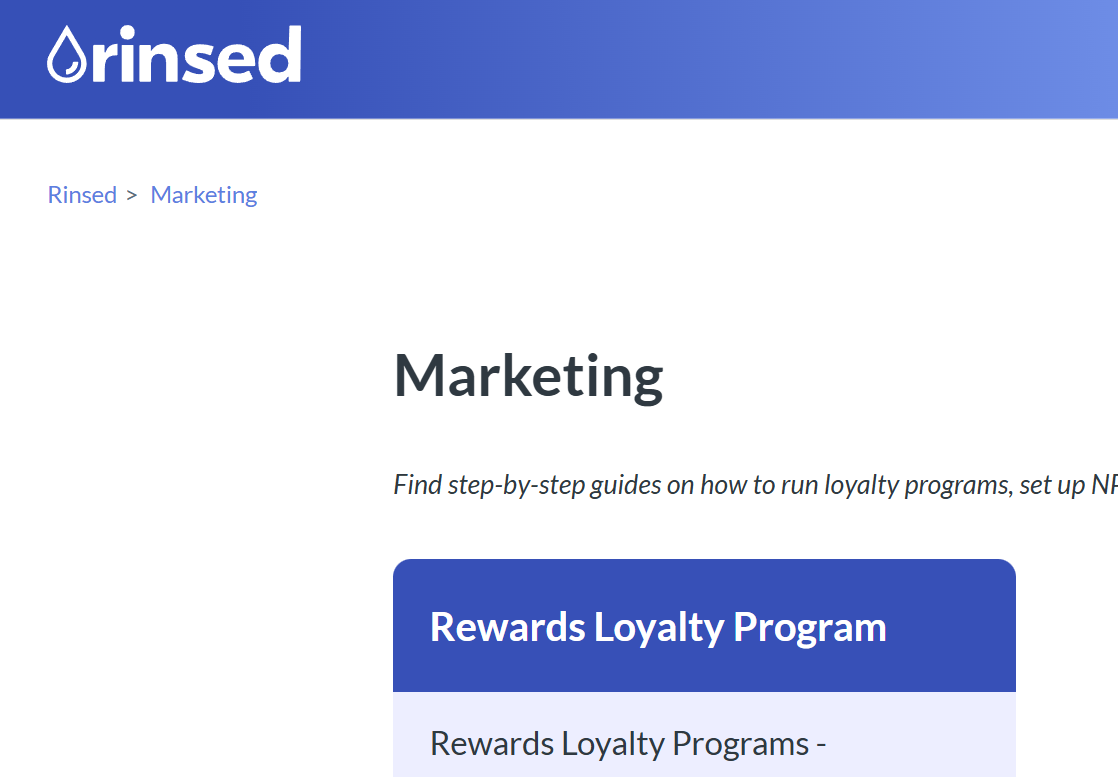 Rinsed HubSpot Service Hub knowledge base