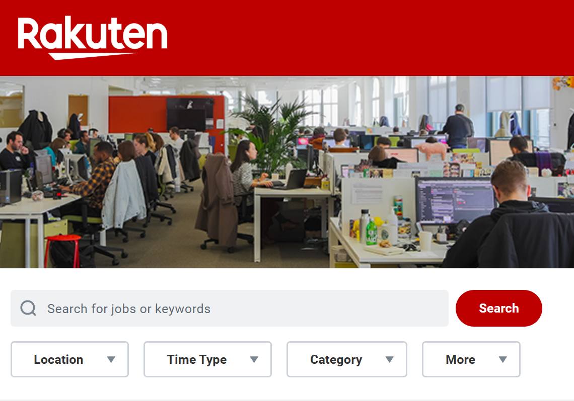 Rakuten Inc Workday Recruiting main portal