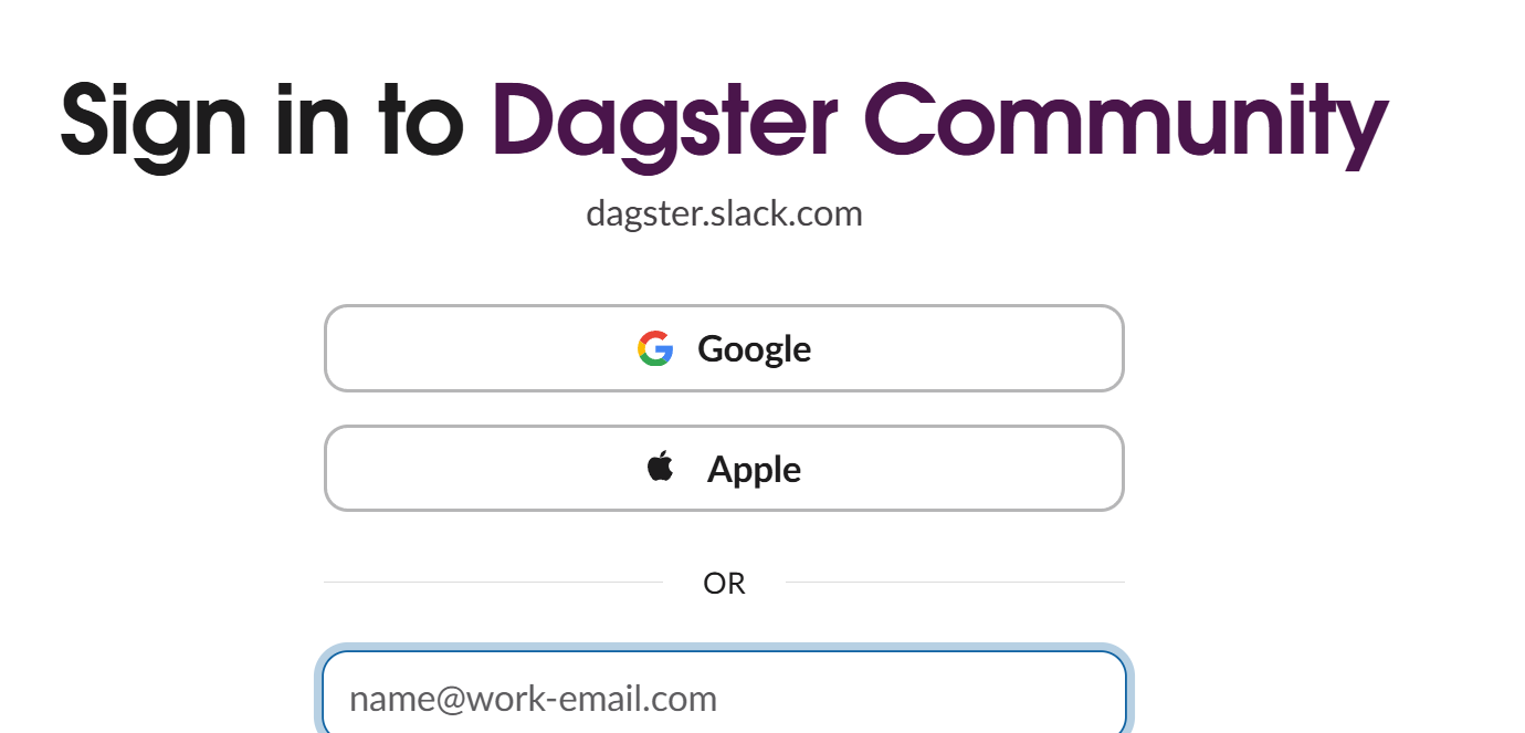 Dagster public community Slack