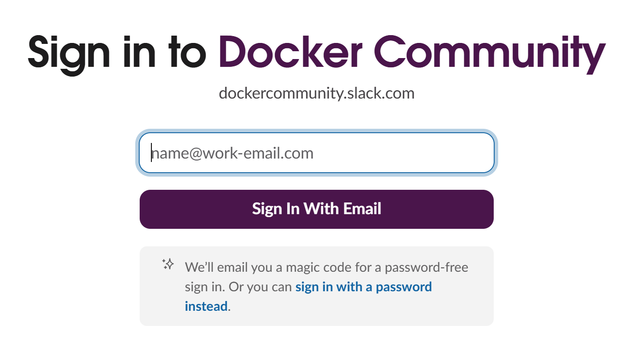 Docker community Slack