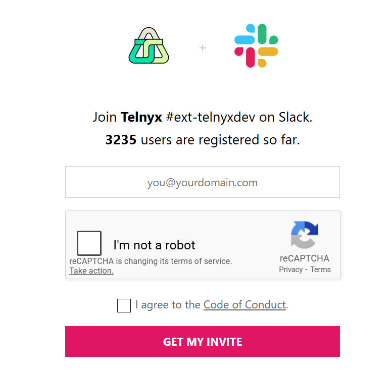 Telnyx developer community Slack
