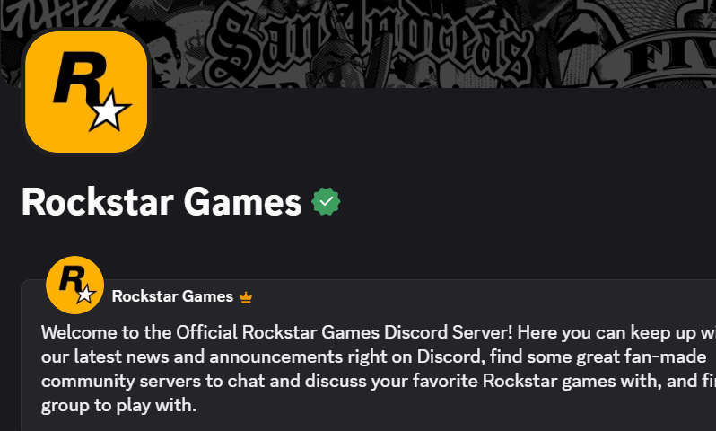 Rockstar Games Discord server