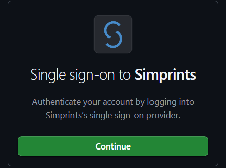 Simprints GitHub Enterprise Google SSO login