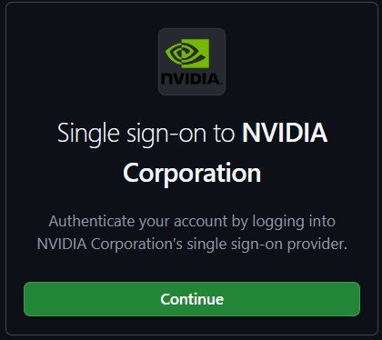 Nvidia GitHub Enterprise Microsoft SSO login