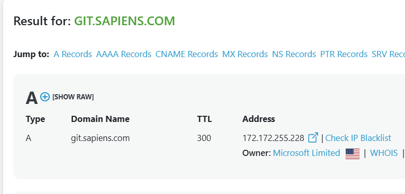 Sapiens Git on Azure