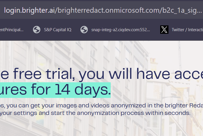 Brighter.ai Azure B2C login