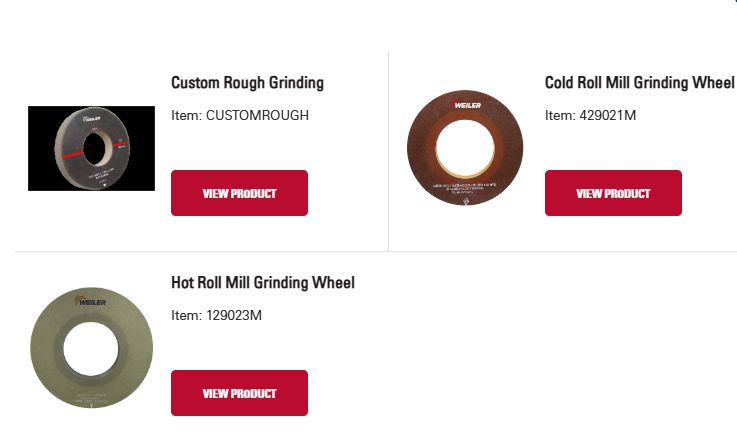 Weiler Abrasives HubSpot product catalog