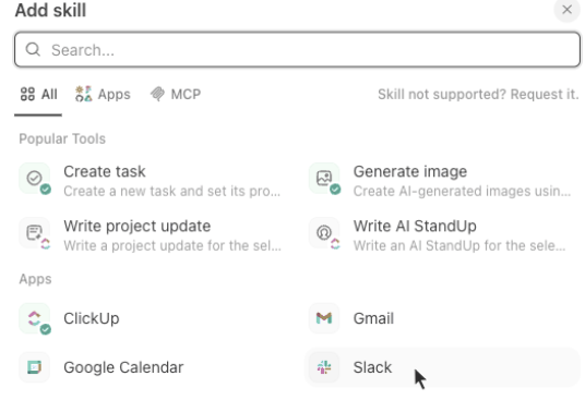 ClickUp Slack integration