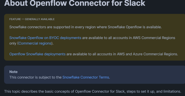 Snowflake Openflow Connector for Slack