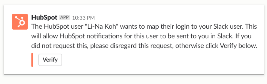 HubSpot Slack integration