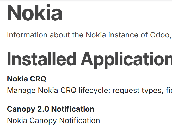 Nokia Odoo