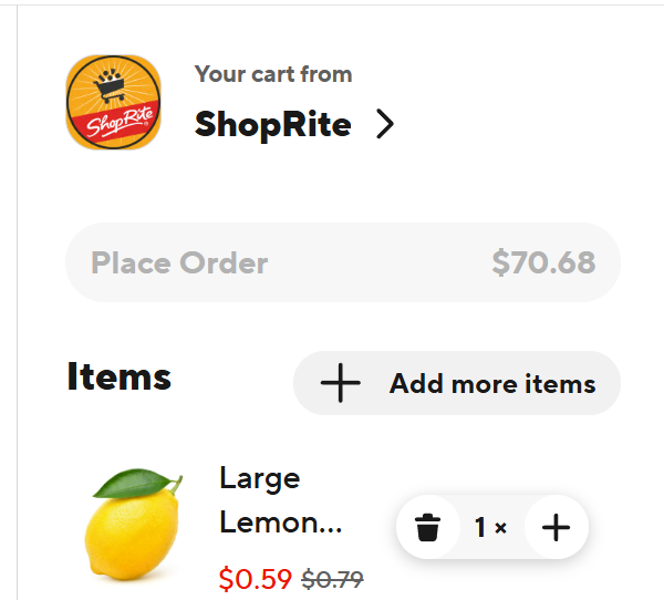 DoorDash Stripe checkout
