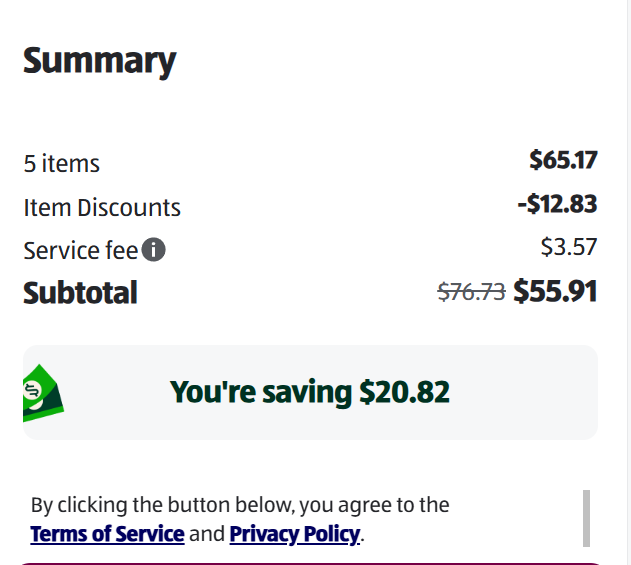 Aldi Stripe checkout