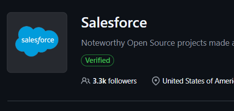 Salesforce's GitHub profile