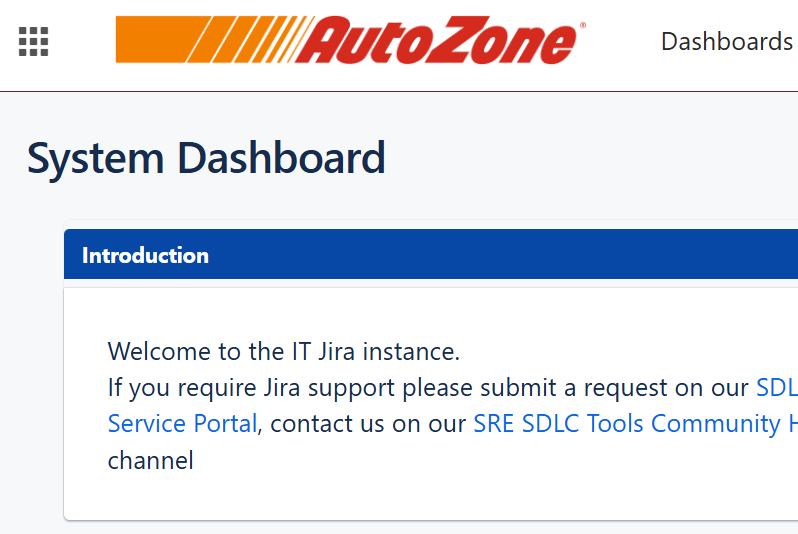 AutoZone Jira Data Center