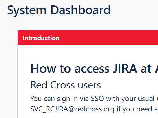 American Red Cross Jira Data Center