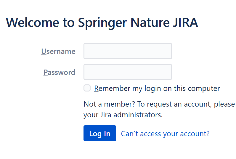 Springer Nature Jira Data Center