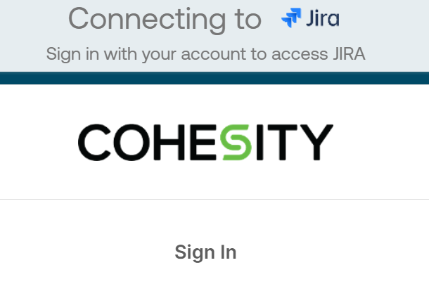 Cohesity Jira Data Center
