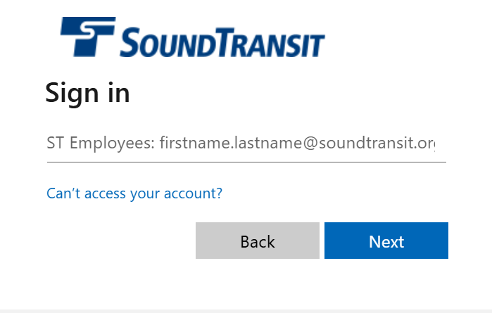 Sound Transit Microsoft 365