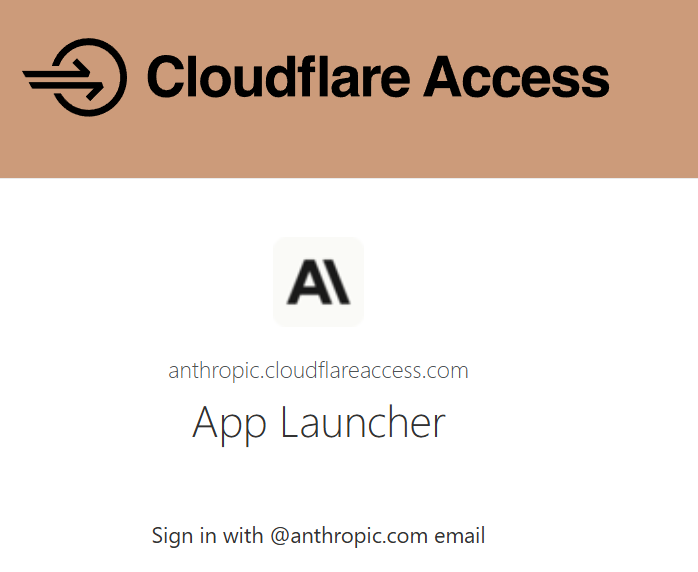 Anthropic internal tool behind Cloudflare Access